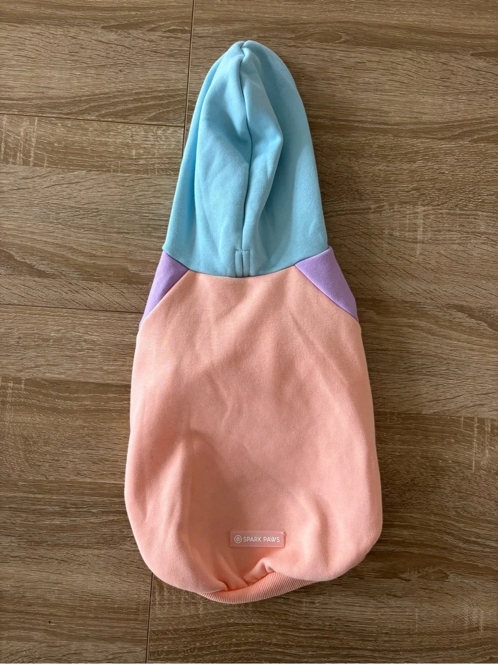 Spark Paws Cotton Candy Dog Hoodie size large